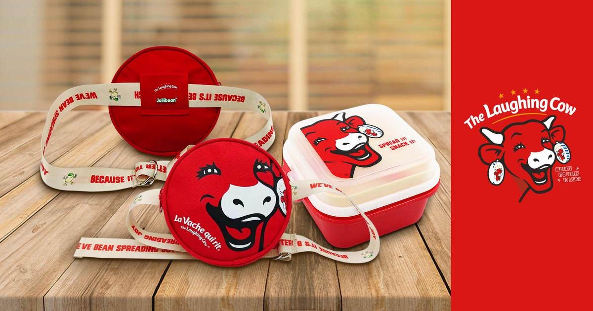The Laughing Cow Sling Bag and Lunch Box Promotional Gifts